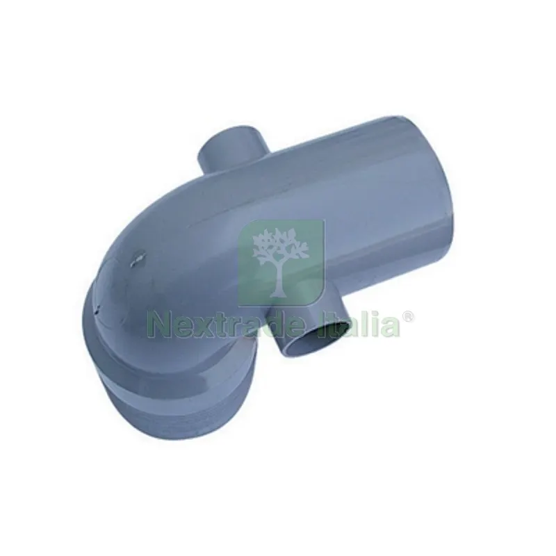 CURVA W.C. ALTA 2 ATTACCHI PVC GRIGIO Diam. 100 / 40 — Tubi e raccordi — rif. FERX.DIA361-CWA2 CURVA W.C. ALTA 2 ATTACCHI PVC GRIGIO Diam. 100 / 40 — Tubi e raccordi — rif. FERX.DIA361-CWA2
