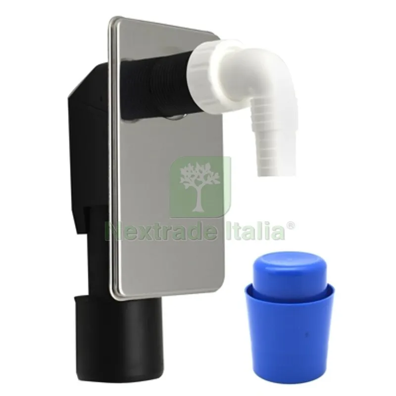 SIFONE LAVATRICE AD INCASSO CON PLACCA INOX Diam. 40-50 — Scarichi e sifoni — rif. FERX.DIA361-SILINOX SIFONE LAVATRICE AD INCASSO CON PLACCA INOX Diam. 40-50 — Scarichi e sifoni — rif. FERX.DIA361-SILINOX
