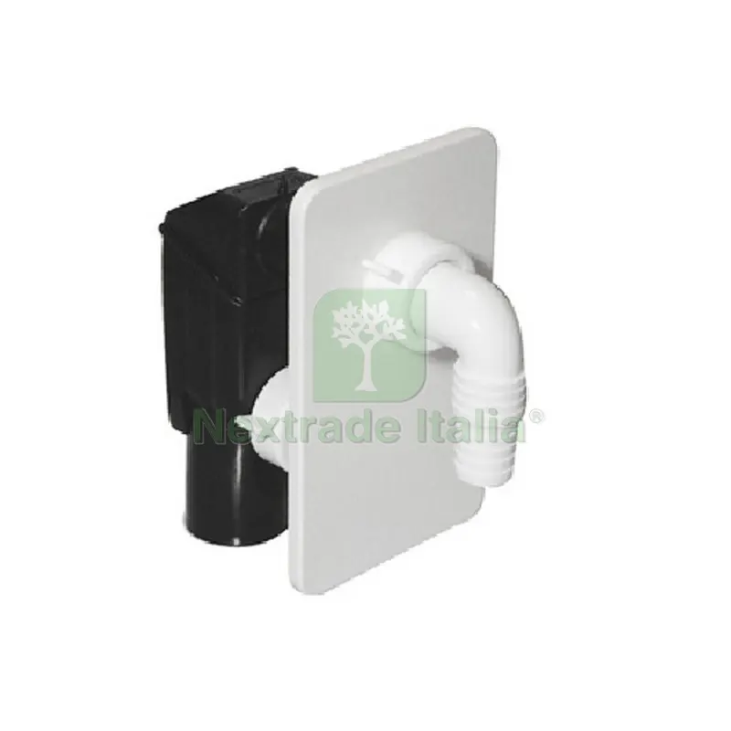 Sifone Lavatrice AD Incasso con Placca Bianca Bonomini Diam. 40 — Scarichi e sifoni — rif. FERX.DIA361-SILLUX Sifone Lavatrice AD Incasso con Placca Bianca Bonomini Diam. 40 — Scarichi e sifoni — rif. FERX.DIA361-SILLUX