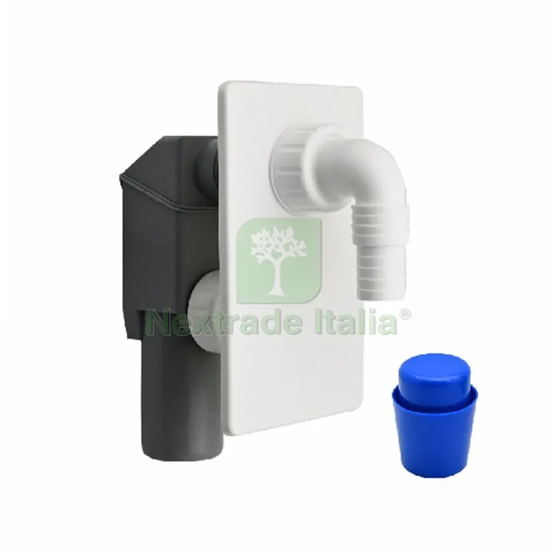 SIFONE LAVATRICE / LAVASTOVIGLIE AD INCASSO C/ PLACCA BIANCA Diam. 40 — Cucina e coltelleria — rif. FERX.DIA361-SLL