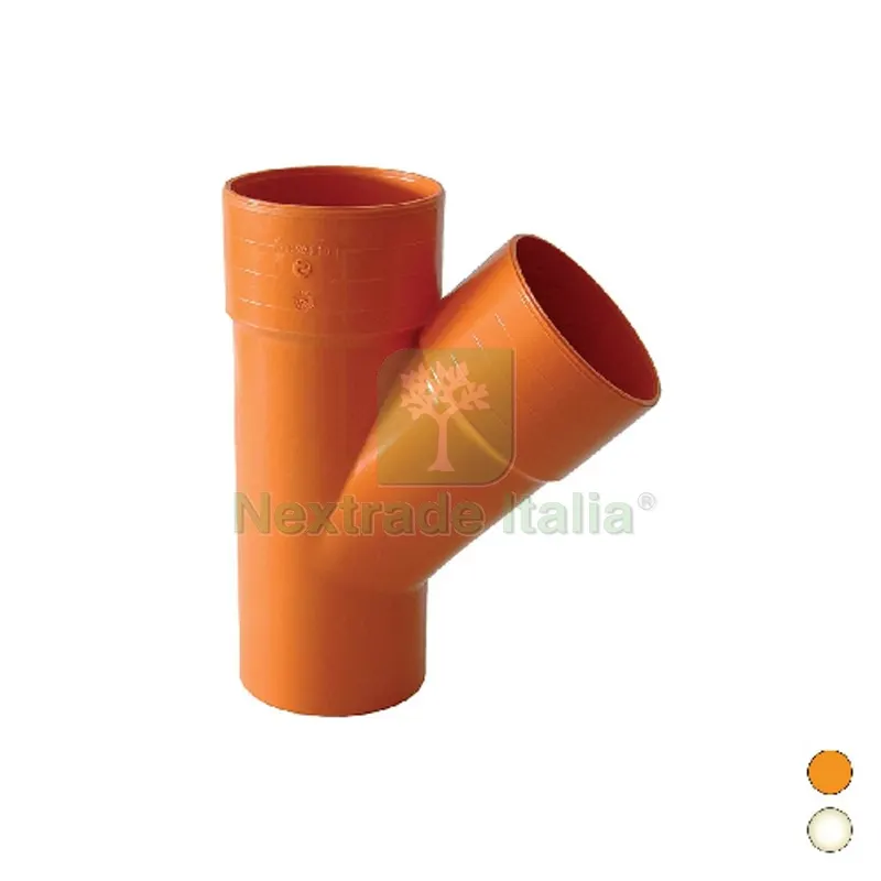 DERIVAZIONE 45° IN PVC Diam. 100 - Avorio — Irrigazione — rif. FERX.DIA362-B-100A DERIVAZIONE 45° IN PVC Diam. 100 - Avorio — Irrigazione — rif. FERX.DIA362-B-100A