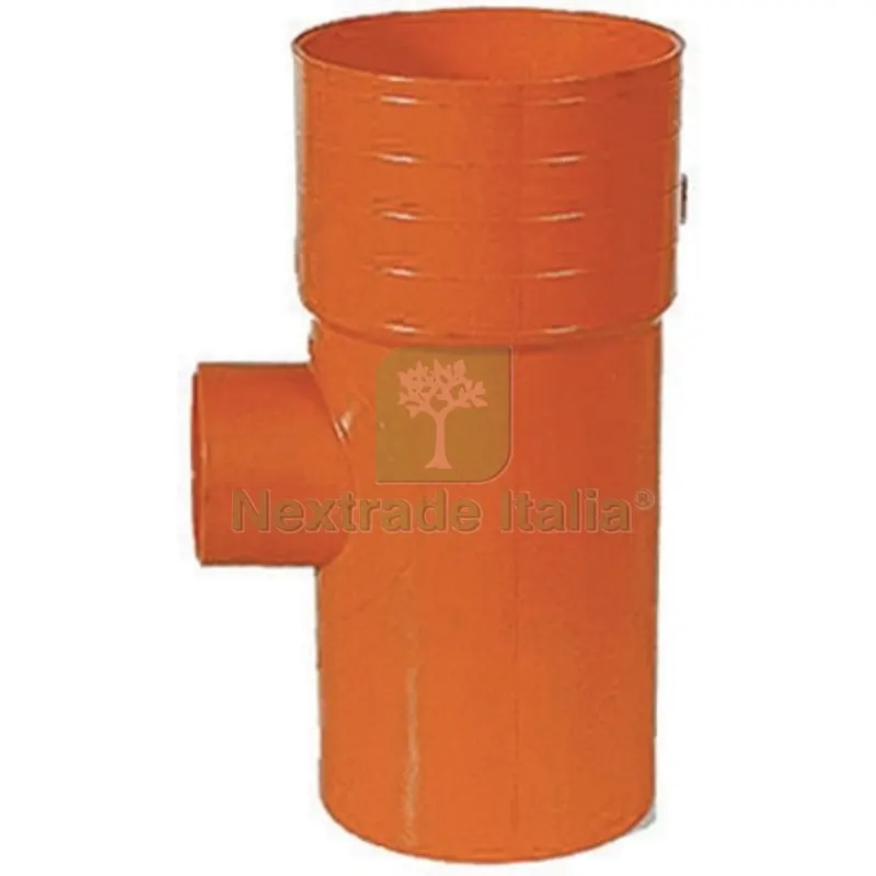 DERIVAZIONE 87° RIDOTTE IN PVC ARANCIO Diam. 125 x 63 — Irrigazione — rif. FERX.DIA362-TR-125063