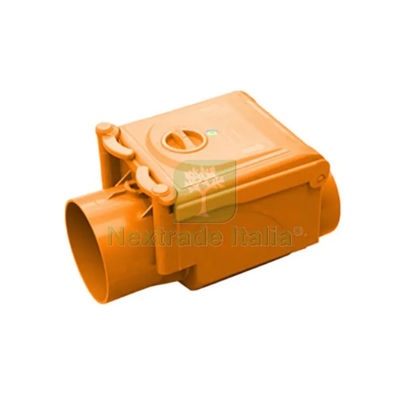 VALVOLA ANTIRIFLUSSO IN PVC ARANCIO MF Diam. 110 — Rubinetti e valvole — rif. FERX.DIA362-VA2-110