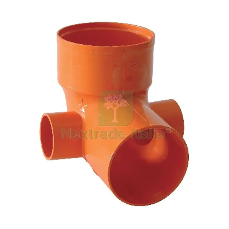 CURVA WC 2 ATTACCHI IN PVC ARANCIO Diam. 100 att. Diam. 40 — Tubi e raccordi — rif. FERX.DIA362-WC240