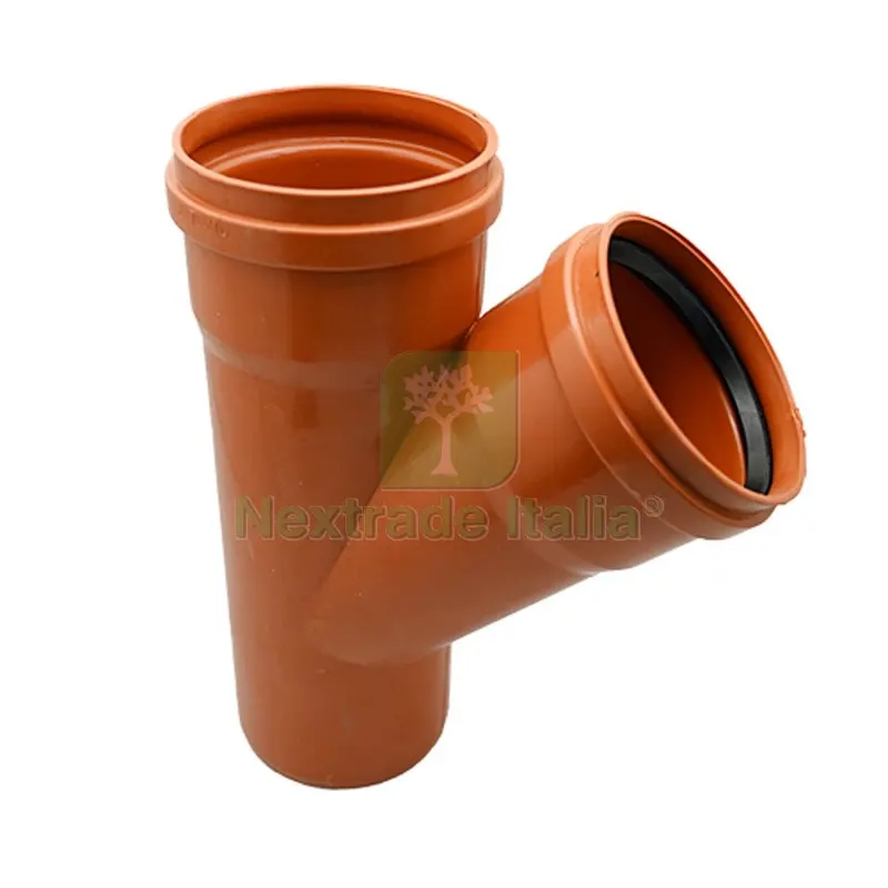 DERIVAZIONE 45° RAL 8023 Diam. 140/45° — Tubi e raccordi — rif. FERX.DIA362-XB-14045 DERIVAZIONE 45° RAL 8023 Diam. 140/45° — Tubi e raccordi — rif. FERX.DIA362-XB-14045