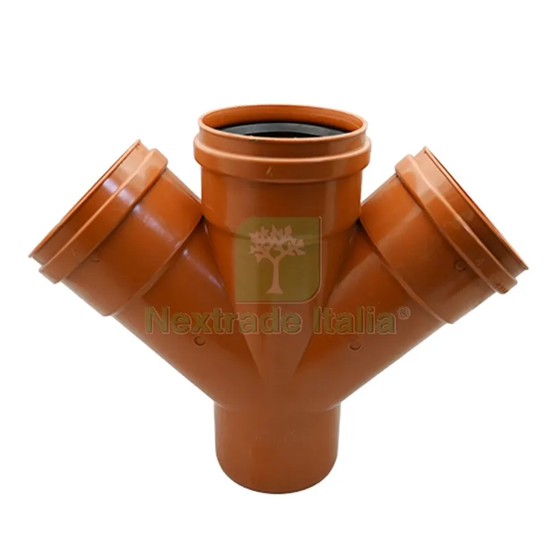 BRAGA DOPPIA 100/45° RAL 8023 Diam. 100 — Tubi e raccordi — rif. FERX.DIA362-XBD-100 BRAGA DOPPIA 100/45° RAL 8023 Diam. 100 — Tubi e raccordi — rif. FERX.DIA362-XBD-100