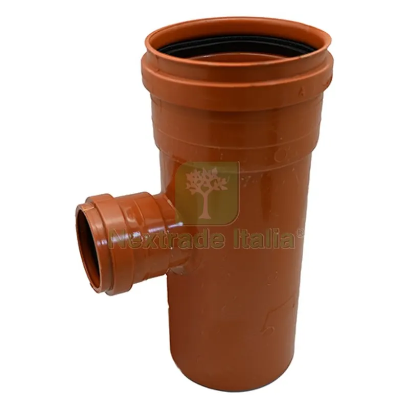 DERIVAZIONE RIDOTTA 87° RAL 8023 Diam. 100/40 — Tubi e raccordi — rif. FERX.DIA362-XBRT-10040