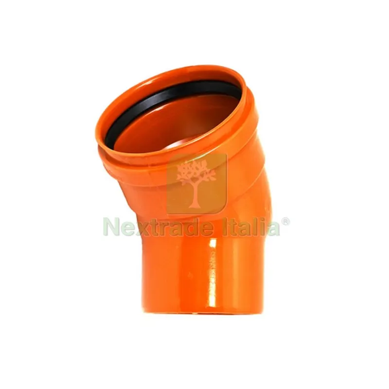 CURVA RIDOTTA RAL 8023 87° Diam. 110F-100M — Tubi e raccordi — rif. FERX.DIA362-XCR-87110100