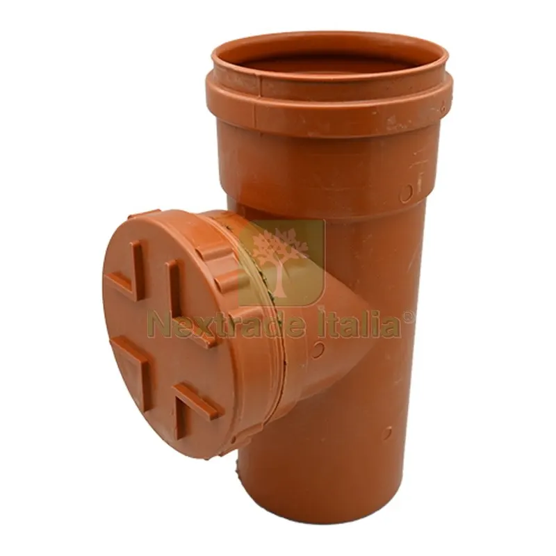 ISPEZIONE LINEARE DIAM. 100 RAL 8023 Diam. 140 — Tubi e raccordi — rif. FERX.DIA362-XIL-140