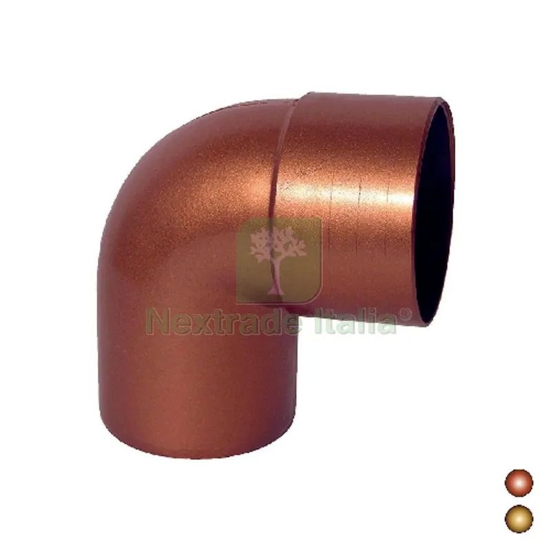 CURVA PLUVIALE 90° Diam.80 - Rame rosso — Tubi e raccordi — rif. FERX.DIA364-120-080