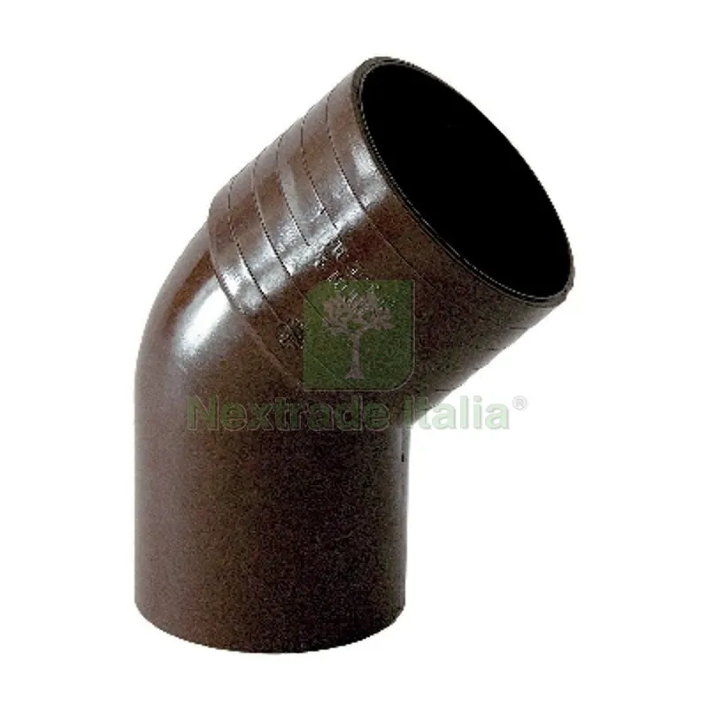 CURVA PLUVIALE 45° Diam. 100 - Marrone — Tubi e raccordi — rif. FERX.DIA364-CA-100M
