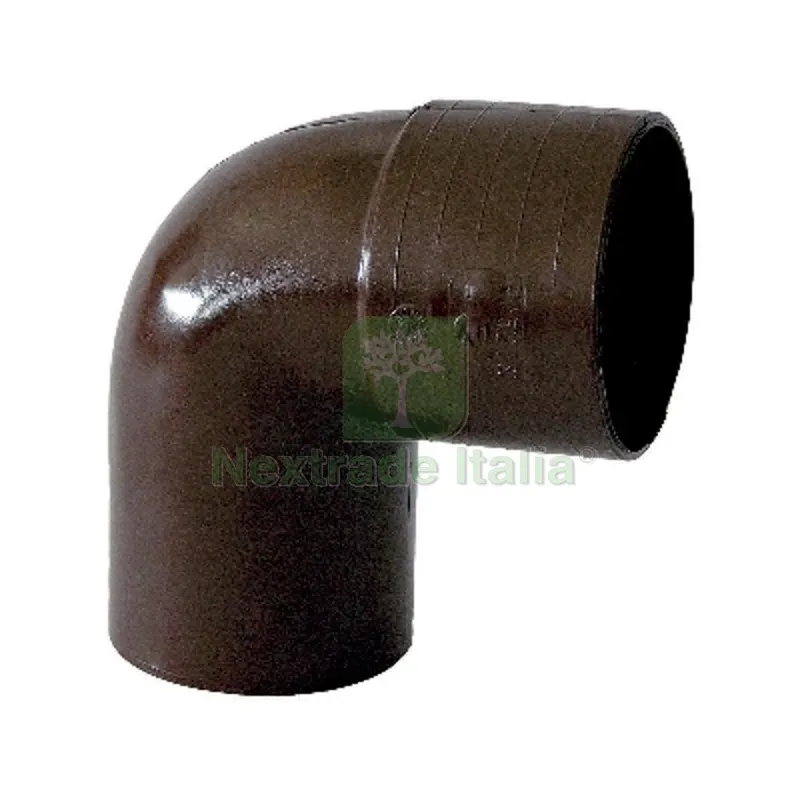 CURVA PLUVIALE 87.30° Diam. 80 - Marrone — Tubi e raccordi — rif. FERX.DIA364-CC-080M