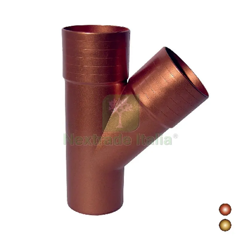 DERIVAZIONE PLUVIALE 45° Diam. 80 - Rame antico — Irrigazione — rif. FERX.DIA364-GB-080RA DERIVAZIONE PLUVIALE 45° Diam. 80 - Rame antico — Irrigazione — rif. FERX.DIA364-GB-080RA