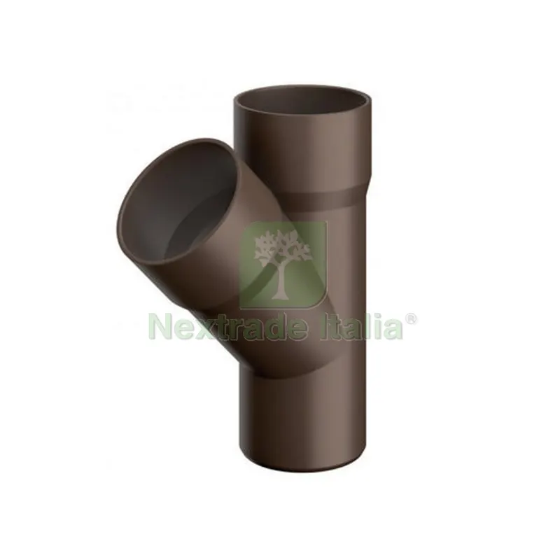 BRAGA SEMPLICE 45° PER TUBO PLUVIALE Diam. 100 Marrone — Tubi e raccordi — rif. FERX.DIA364-TDL45-100M BRAGA SEMPLICE 45° PER TUBO PLUVIALE Diam. 100 Marrone — Tubi e raccordi — rif. FERX.DIA364-TDL45-100M