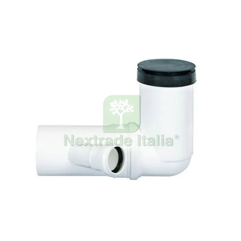 CURVA WC ORIENTABILE COMPRESA DI GUARNIZIONE E TAPPO Diam. 90/50 — Guarnizioni e tenute — rif. FERX.DIA365-PCUVO-090050