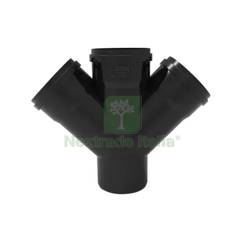 DERIVAZIONE TRIPLA PHONO BLACK 45° MF Diam. 100/50/50 — Irrigazione — rif. FERX.DIA365-R1D45T-100050 DERIVAZIONE TRIPLA PHONO BLACK 45° MF Diam. 100/50/50 — Irrigazione — rif. FERX.DIA365-R1D45T-100050