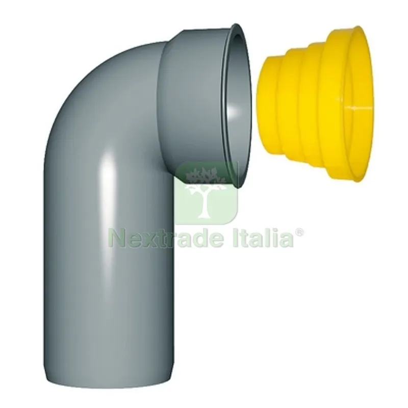 CURVA TECNICA PROLUNGA C/TAPPO PROTEZIONE Diam. 40/46 — Tubi e raccordi — rif. FERX.DIA365-RCTP-040 CURVA TECNICA PROLUNGA C/TAPPO PROTEZIONE Diam. 40/46 — Tubi e raccordi — rif. FERX.DIA365-RCTP-040