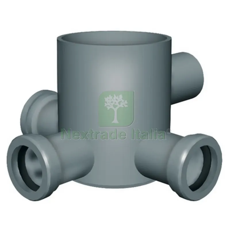 Pozzetto a Pavimento Basso 3 uscite D.40/ 1 uscita D. 40 — Scarichi e sifoni — rif. FERX.DIA365-RPPB-104040 Pozzetto a Pavimento Basso 3 uscite D.40/ 1 uscita D. 40 — Scarichi e sifoni — rif. FERX.DIA365-RPPB-104040
