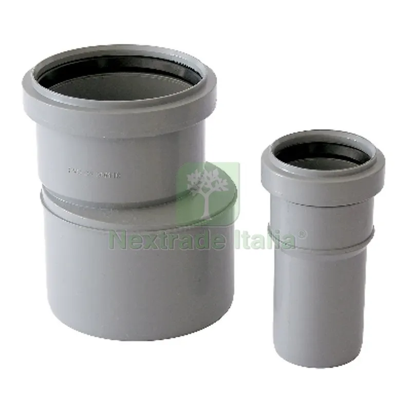 RACCORDO DI PASSAGGIO PVC-PP (IN PVC) Diam. 100 F x 110 M — Tubi e raccordi — rif. FERX.DIA365-TRP-100110