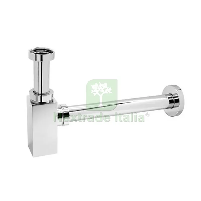 SIFONE DI SCARICO TELESCOPICO TED LIGHT QUADRO 1"1/4 Cromo — Scarichi e sifoni — rif. FERX.DIA370-2052L-07