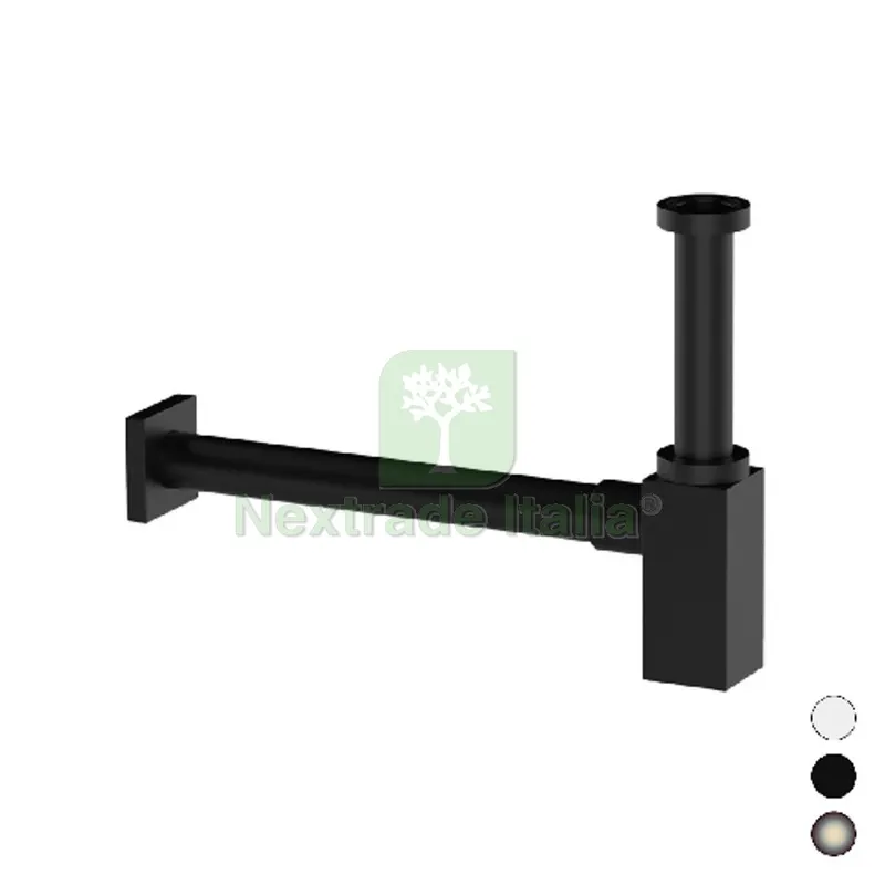 SIFONE D'ARREDO QUADRO 1" 1/4 Nero Opaco — Scarichi e sifoni — rif. FERX.DIA370-2054-07NO SIFONE D'ARREDO QUADRO 1" 1/4 Nero Opaco — Scarichi e sifoni — rif. FERX.DIA370-2054-07NO