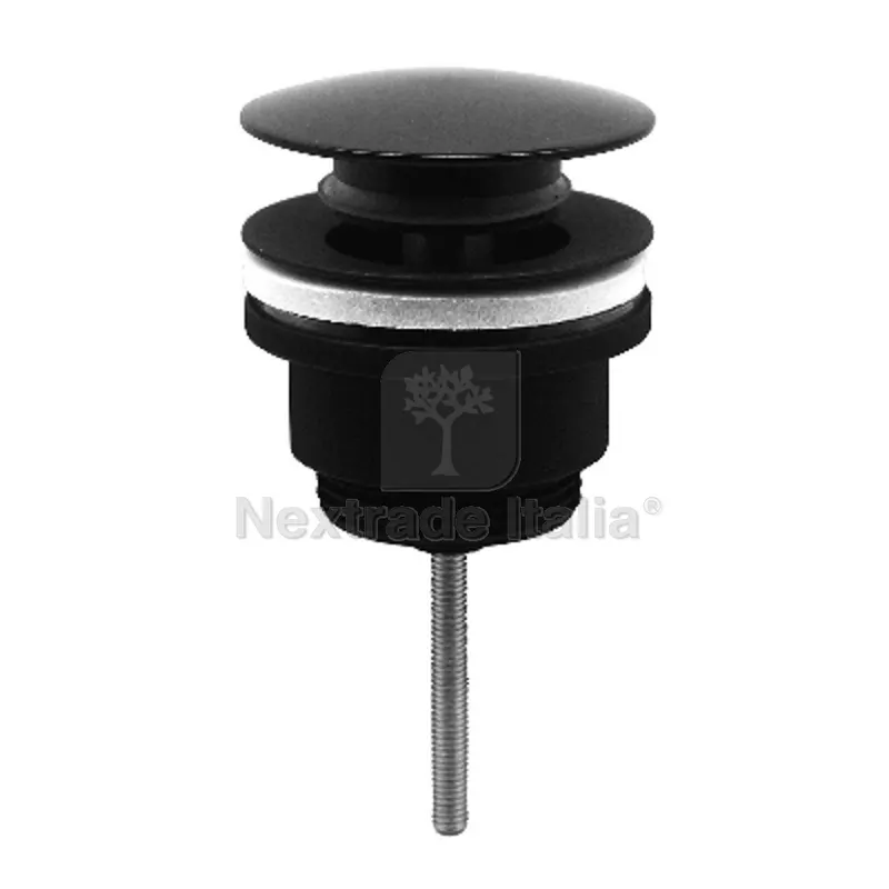 PILETTA LAVABO CLICK-CLACK LEM Nero Opaco — Scarichi e sifoni — rif. FERX.DIA370-2390-NE