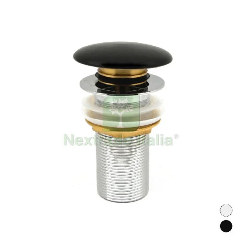 Piletta Click-Clack Lavabo "fancy Matt" Senza Troppo Pieno Nero Opaco — Scarichi e sifoni — rif. FERX.DIA370-24120-NE