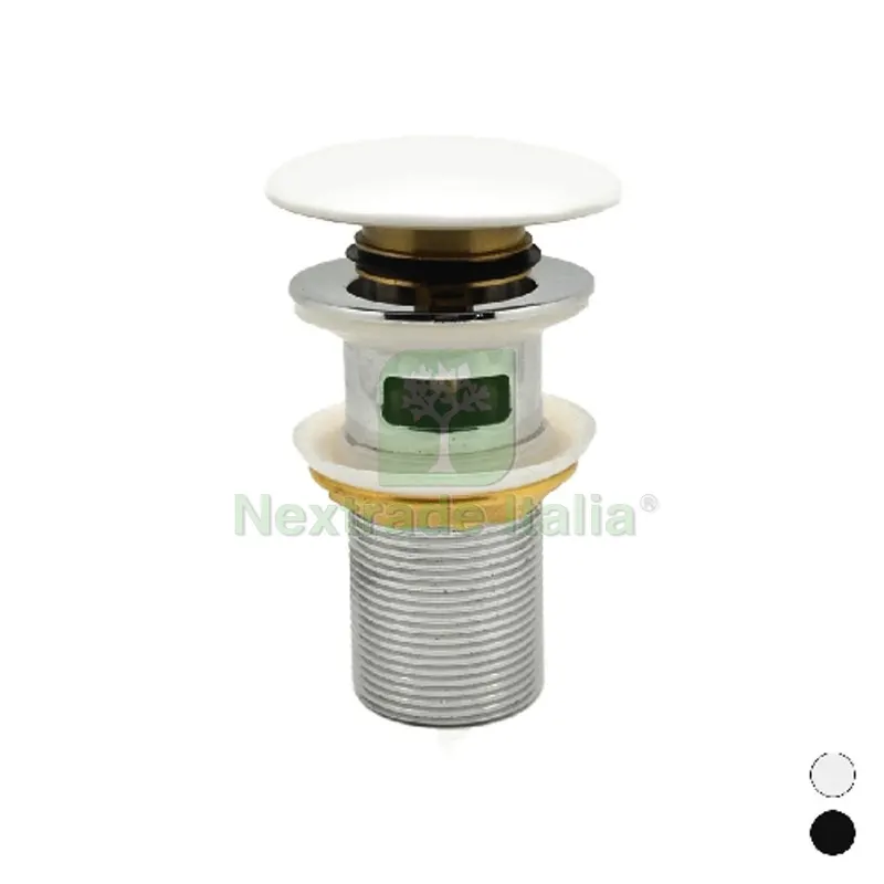 PILETTA CLICK-CLACK LAVABO "FANCY MATT" CON TROPPO PIENO Bianco Opaco — Scarichi e sifoni — rif. FERX.DIA370-24121-BI