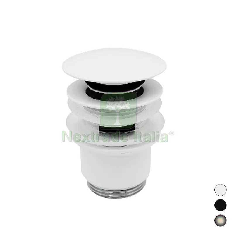 PILETTA CLICK-CLACK CON TROPPO PIENO Nero Opaco — Scarichi e sifoni — rif. FERX.DIA370-24131-NO PILETTA CLICK-CLACK CON TROPPO PIENO Nero Opaco — Scarichi e sifoni — rif. FERX.DIA370-24131-NO