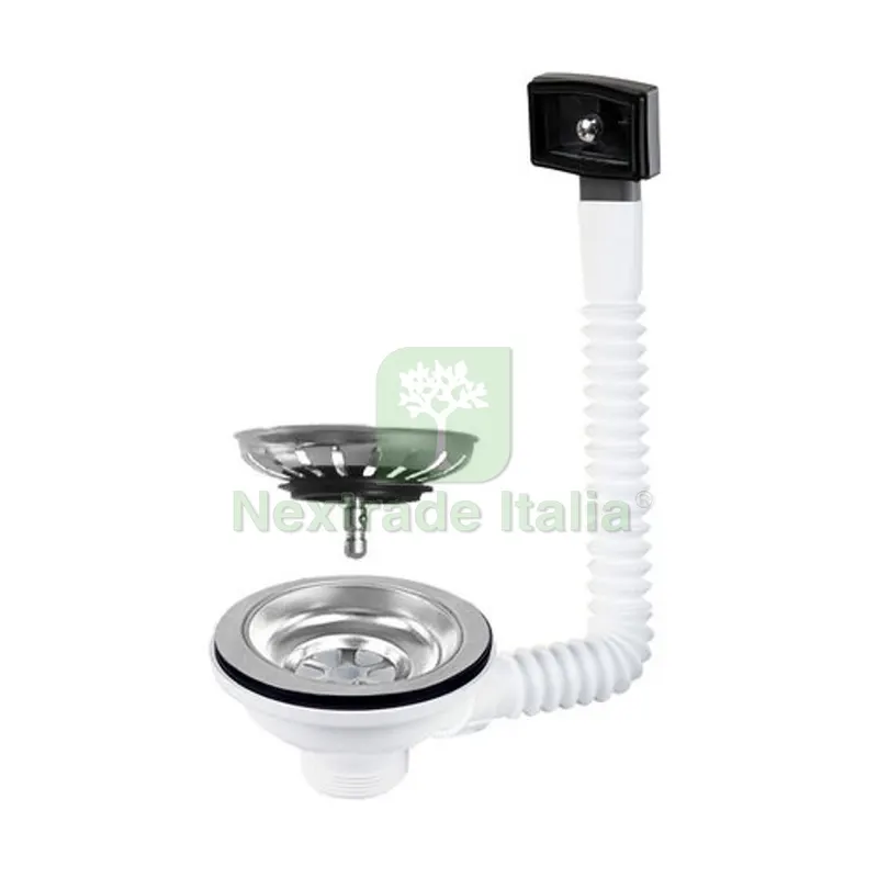 Piletta Lavello Cestello Asportabile con Troppo Pieno 1"1/2 D.115 CTP Rettangolare — Scarichi e sifoni — rif. FERX.DIA370-N336-TPR Piletta Lavello Cestello Asportabile con Troppo Pieno 1"1/2 D.115 CTP Rettangolare — Scarichi e sifoni — rif. FERX.DIA370-N336-TPR