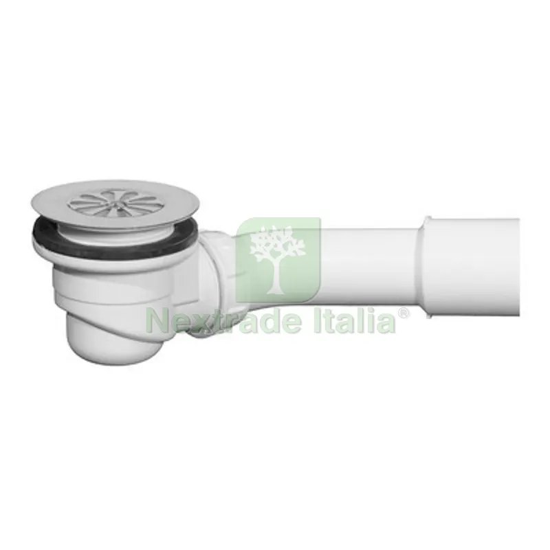 Piletta Sifonata per Piatti Doccia Uscita Orientabile D.40/50 Griglia Diam. 85 Senza curva — Scarichi e sifoni — rif. FERX.DIA370-N353-85SC Piletta Sifonata per Piatti Doccia Uscita Orientabile D.40/50 Griglia Diam. 85 Senza curva — Scarichi e sifoni — rif. FERX.DIA370-N353-85SC
