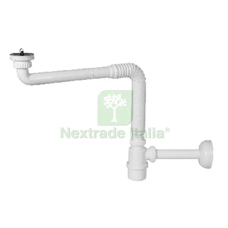 Sifone in PP Crea Spazio a Bottiglia per Lavabo Senza Piletta 1"1/4 - Uscita D. 32 mm — Scarichi e sifoni — rif. FERX.DIA370-N359-SP07 Sifone in PP Crea Spazio a Bottiglia per Lavabo Senza Piletta 1"1/4 - Uscita D. 32 mm — Scarichi e sifoni — rif. FERX.DIA370-N359-SP07