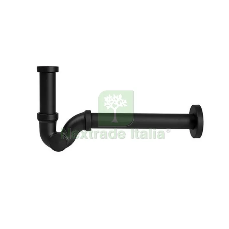 SIFONE A S IN OTTONE PER LAVABO 1"1/4 Nero opaco — Scarichi e sifoni — rif. FERX.DIA370-N539-07NO SIFONE A S IN OTTONE PER LAVABO 1"1/4 Nero opaco — Scarichi e sifoni — rif. FERX.DIA370-N539-07NO