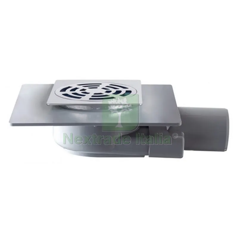 Piletta per Scarico a Pavimento Tirana DRY cm 10X10 — Scarichi e sifoni — rif. FERX.DIA370-T2665D-3918