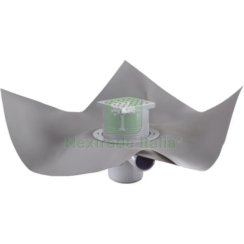 Set per Doccia a Pavimento "gully Q" con Griglia e Foglio TEA Foglio 1800 x 2000 mm — Scarichi e sifoni — rif. FERX.DIA370-T271-431