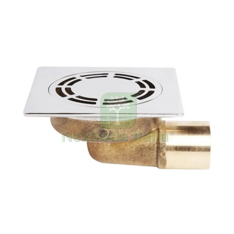 PILETTA PAVIMENTO QUADRA OTTONE CON GRIGLIA CLASSICA Diam. 40 — Scarichi e sifoni — rif. FERX.DIA370-T65B-4006 PILETTA PAVIMENTO QUADRA OTTONE CON GRIGLIA CLASSICA Diam. 40 — Scarichi e sifoni — rif. FERX.DIA370-T65B-4006