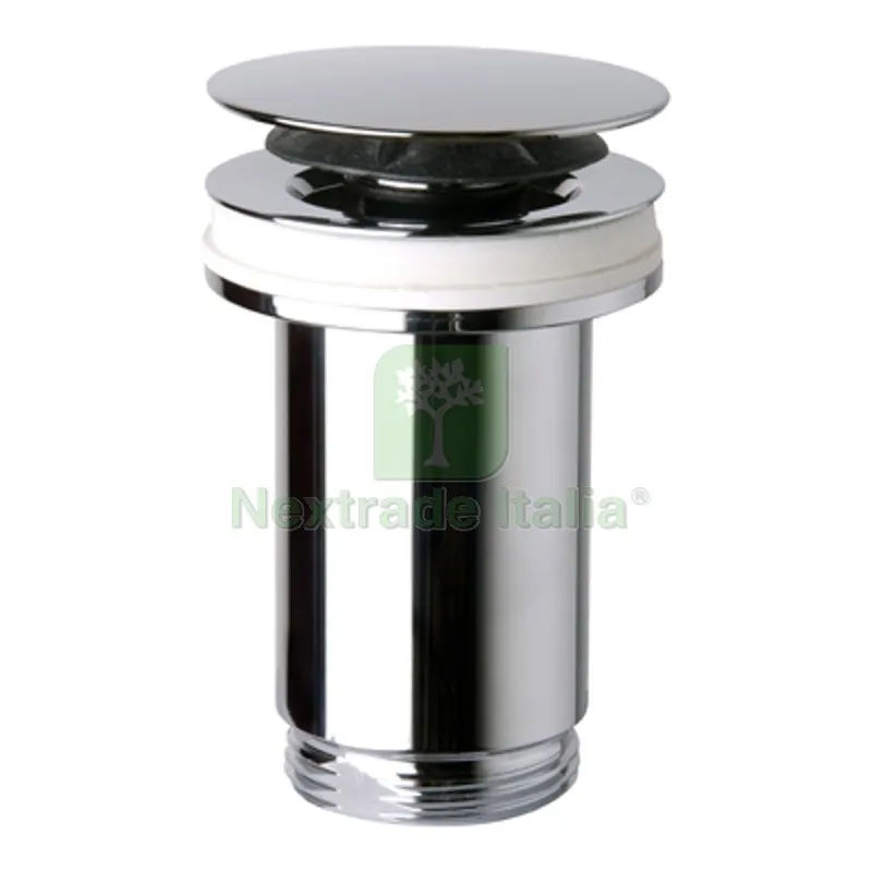 Piletta "U Clicker" Ottone Cromo Senza Troppo Pieno Diam. 63 x 1"1/4 — Scarichi e sifoni — rif. FERX.DIA370-T7530-3105 Piletta "U Clicker" Ottone Cromo Senza Troppo Pieno Diam. 63 x 1"1/4 — Scarichi e sifoni — rif. FERX.DIA370-T7530-3105