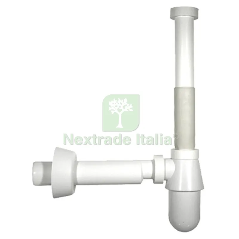 Sifone a Bottiglia "monster" Senza Piletta Bianco 1"1/4 32 x 250 mm. — Scarichi e sifoni — rif. FERX.DIA371-202-0732