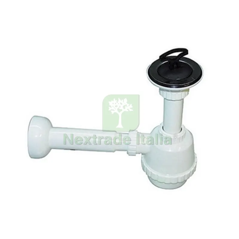 Sifone PVC 1 Via C / Piletta per Porcellana con Canotto 1"1/4 — Scarichi e sifoni — rif. FERX.DIA371-302