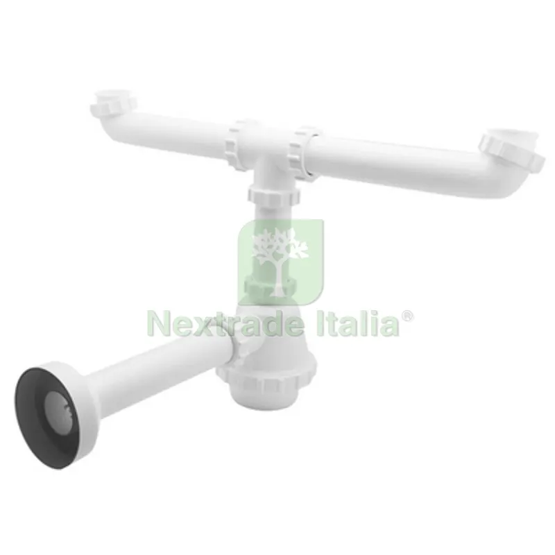 SIFONE PVC 2 VIE S / PILETTA PER INOX 1"1/2 Diam. 40 — Scarichi e sifoni — rif. FERX.DIA371-311