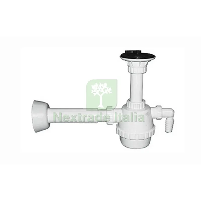 Sifone PVC 1 Via C / Piletta e Scarico Lavatrice C/Canotto 1"1/4 — Scarichi e sifoni — rif. FERX.DIA371-320