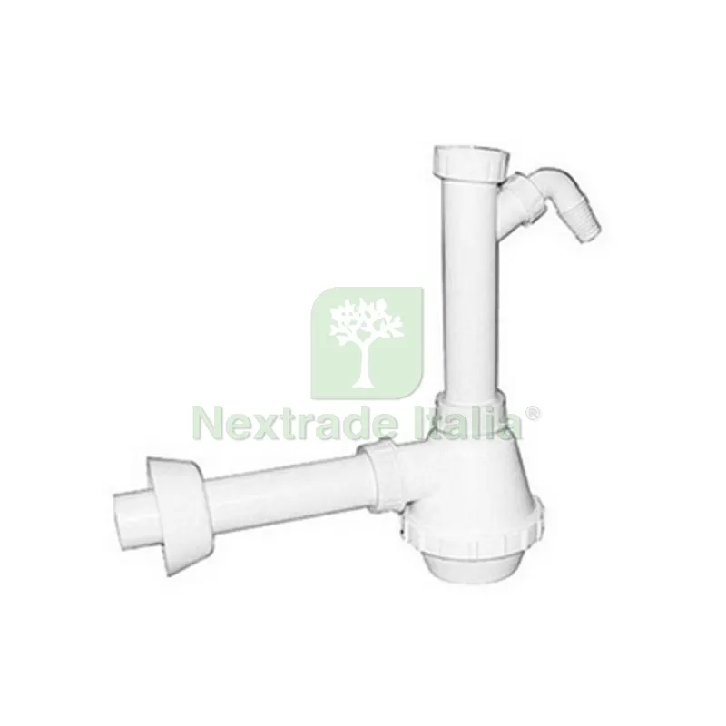 Sifone PVC 1 Via S / Piletta e Scarico Lavatrice 1"1/2 Diam. 40 — Scarichi e sifoni — rif. FERX.DIA371-322 Sifone PVC 1 Via S / Piletta e Scarico Lavatrice 1"1/2 Diam. 40 — Scarichi e sifoni — rif. FERX.DIA371-322
