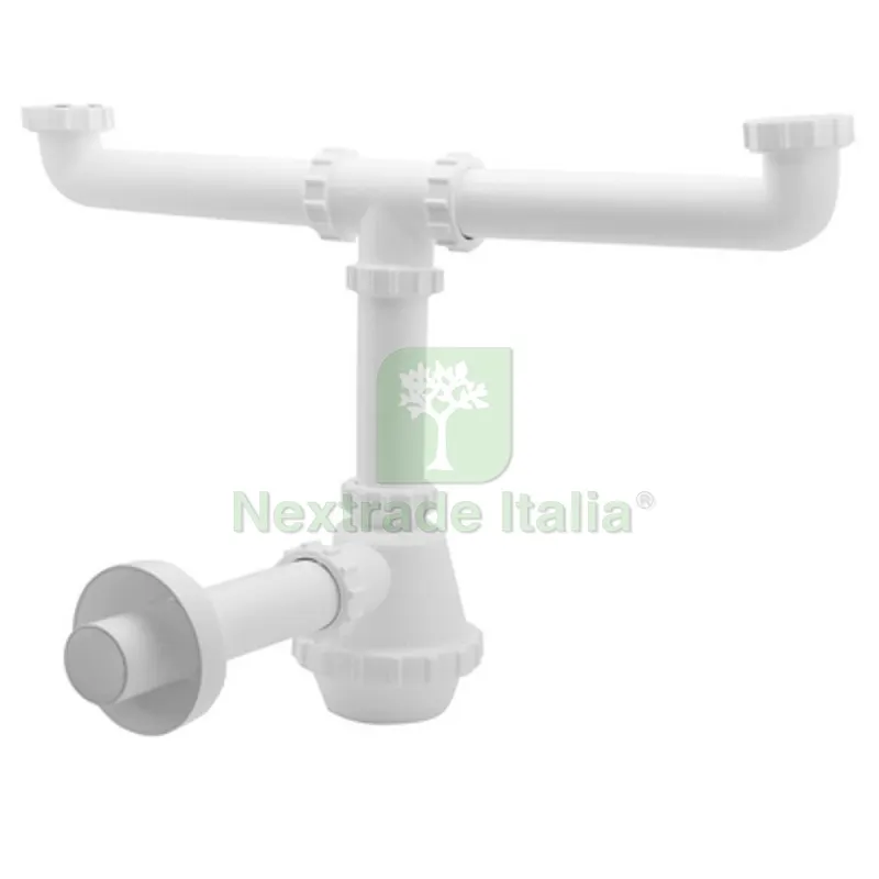 SIFONE PVC 2 VIE S / PILETTA 1"1/2 Diam. 40 — Scarichi e sifoni — rif. FERX.DIA371-323 SIFONE PVC 2 VIE S / PILETTA 1"1/2 Diam. 40 — Scarichi e sifoni — rif. FERX.DIA371-323
