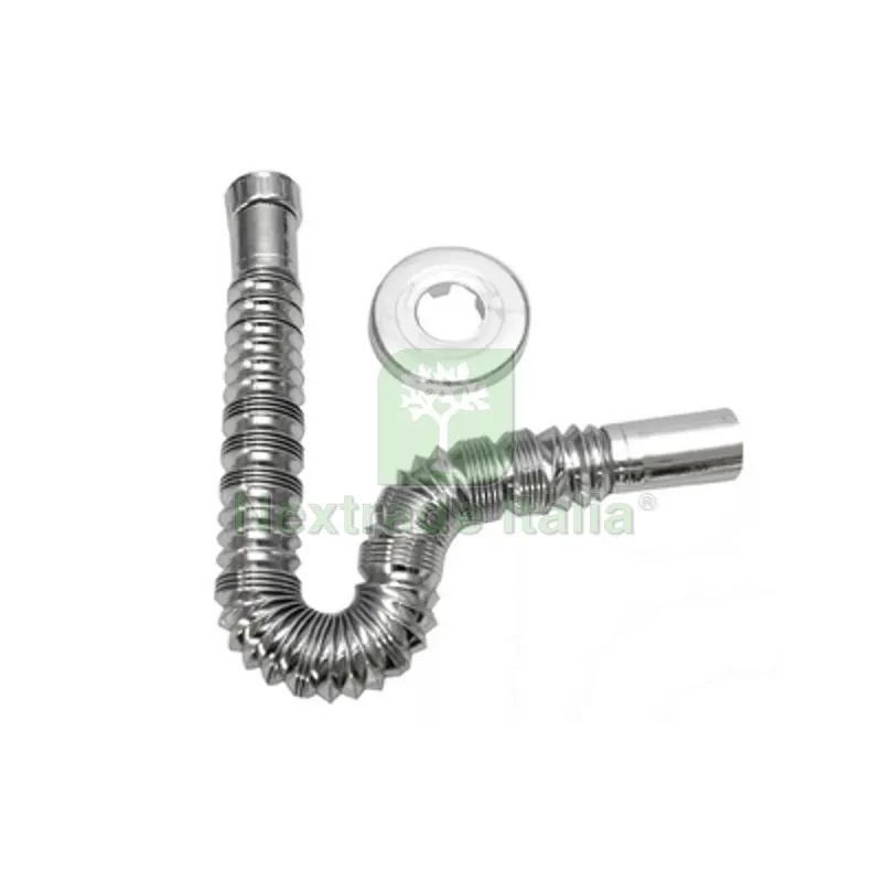 TUBO ESTENSIBILE/COMPRIMIBILE CROMATO CON ROSONE 1"1/4 x 32 — Tubi e raccordi — rif. FERX.DIA371-374-07