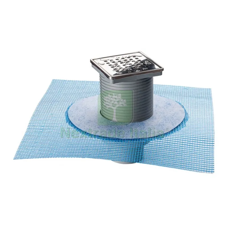 CHIUSINO SIFONATO IN ABS 100x100 C/RETE mm 100 X 100 — Scarichi e sifoni — rif. FERX.DIA371-400