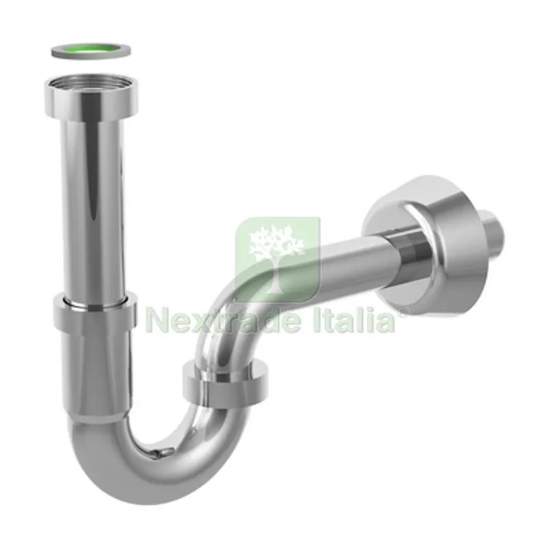 Sifone AD S "tubular" in ABS Cromo Scarico D. 32x300 mm — Scarichi e sifoni — rif. FERX.DIA371-B0220-C30