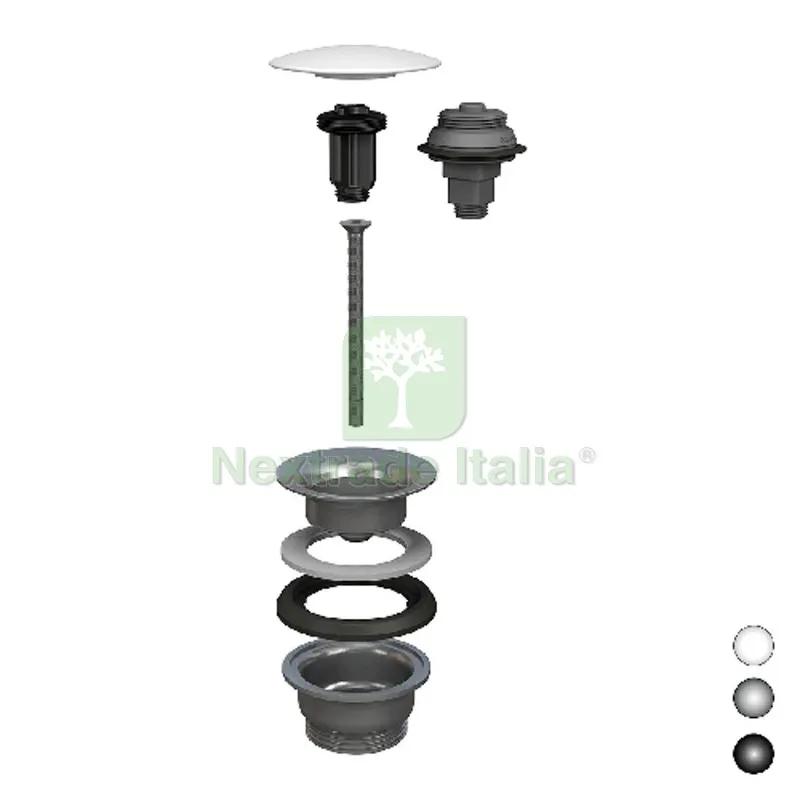 PILETTA A SCATTO PER LAVABO E BIDET MANITAPI Tappo in ceramica bianca luc. — Scarichi e sifoni — rif. FERX.DIA371-B0931-BI PILETTA A SCATTO PER LAVABO E BIDET MANITAPI Tappo in ceramica bianca luc. — Scarichi e sifoni — rif. FERX.DIA371-B0931-BI