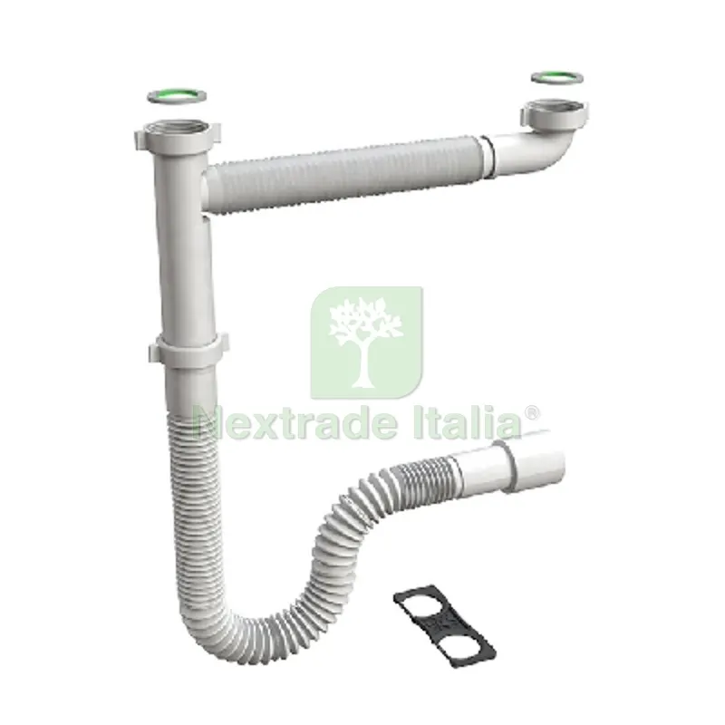 SIFONE FLESSIBILE PER LAVELLO CUCINA "FLEXYBON" 1"1/2 — Sanitari e ceramiche — rif. FERX.DIA371-B1092EX-08