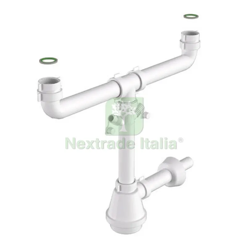 SIFONE FIASCA UNIVERSALE 2 VIE 1"1/2 1"1/4 1"1/2 - 1"1/4 — Scarichi e sifoni — rif. FERX.DIA371-B1341KP