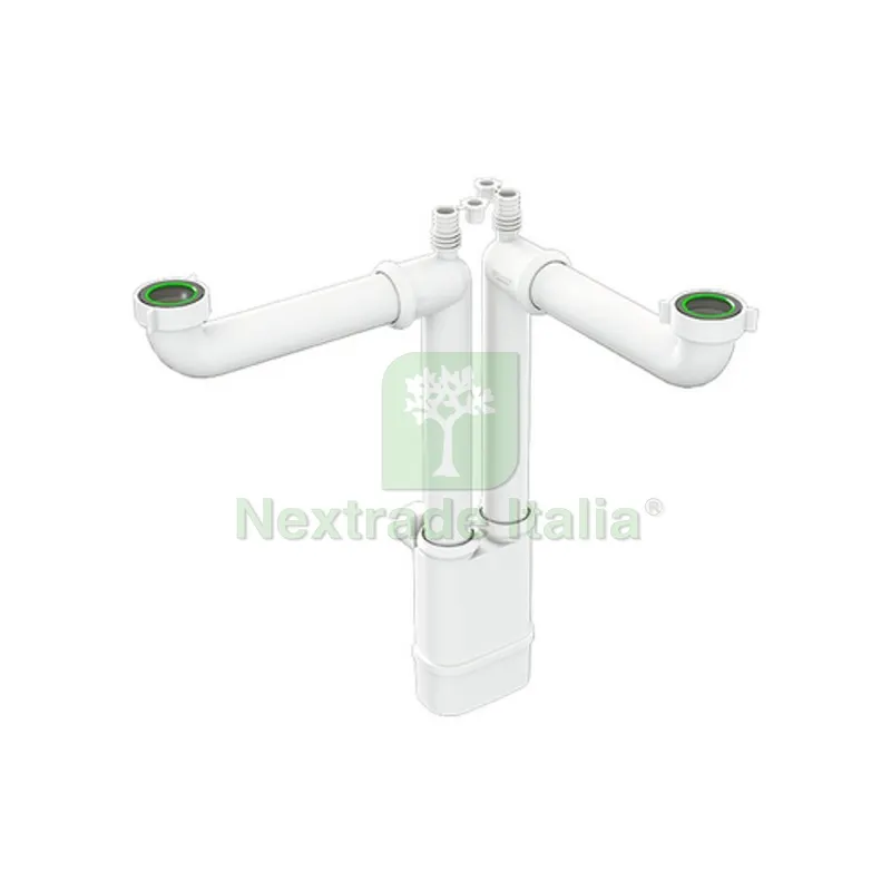 Sifone Salvaspazio per Lavelli Cucina Galileo 2 1"1/2 x Diam. 40 mm — Scarichi e sifoni — rif. FERX.DIA371-B1720PP